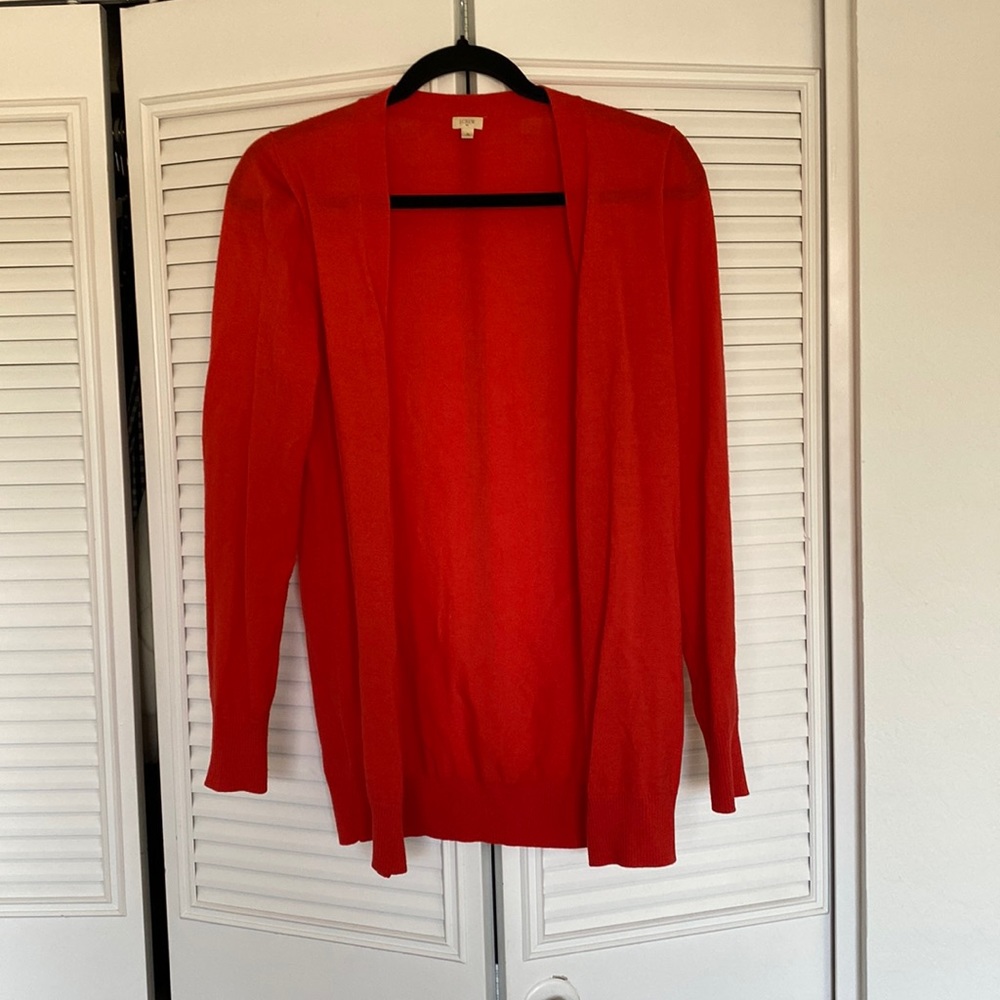 J. Crew Factory red cardigan